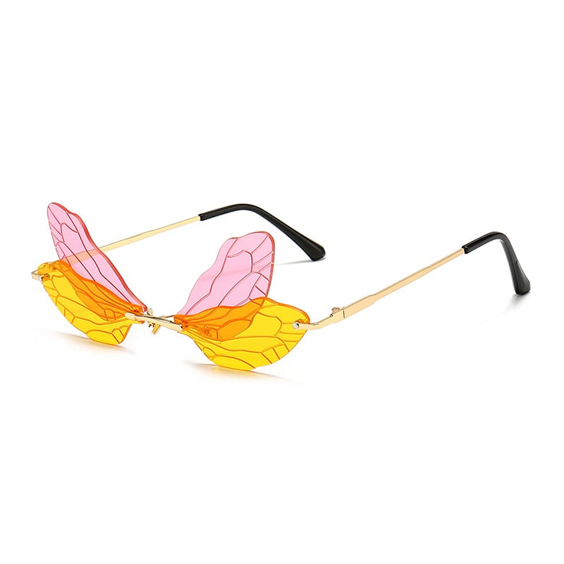 Rimless Dragonfly Wing Sunglasses