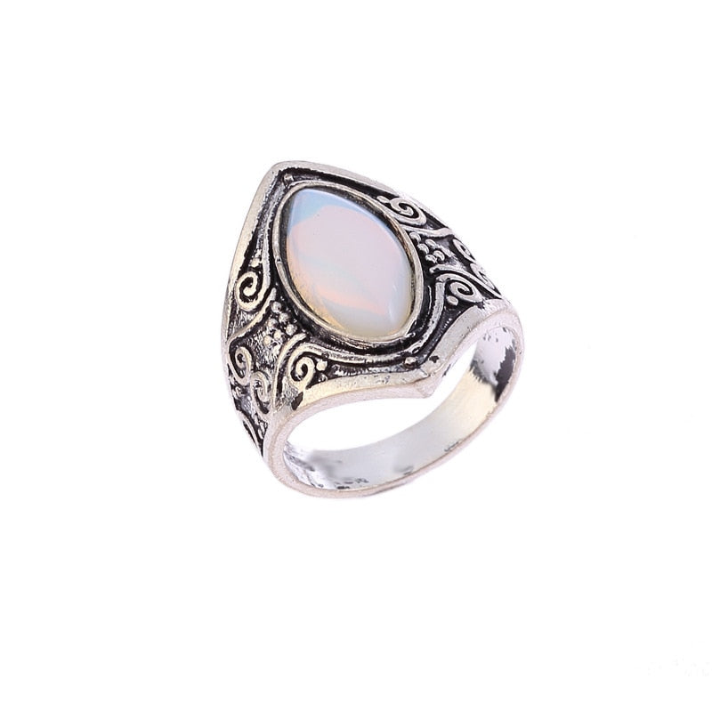 Opal Natural Stone Antique Ring