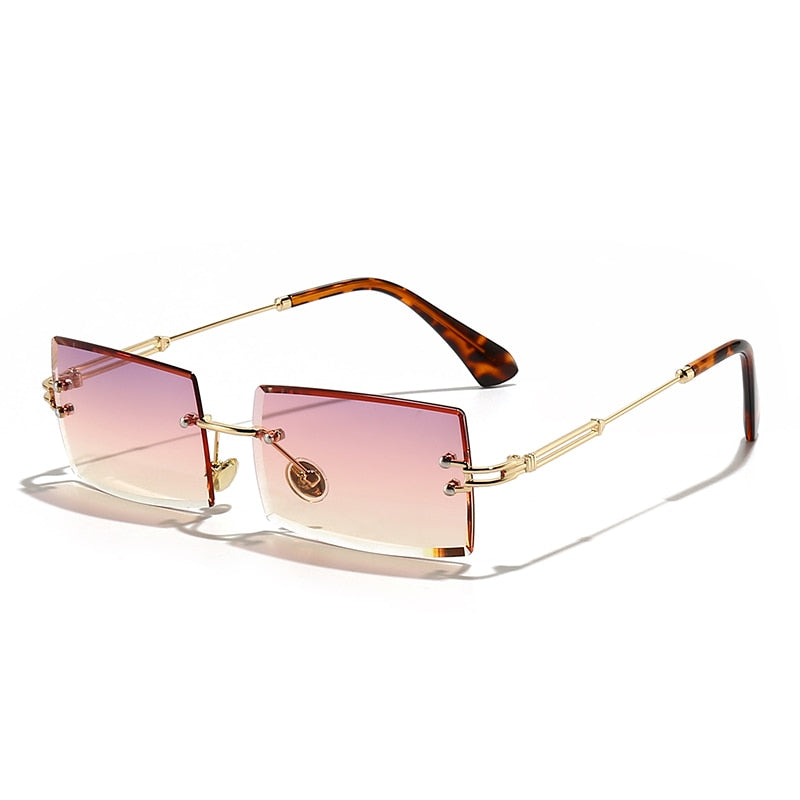 Rimless Rectangle Sunglasses