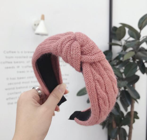 Wide Knitted Knot Headband