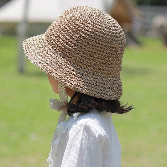 Lace Panama Children's Straw Hat