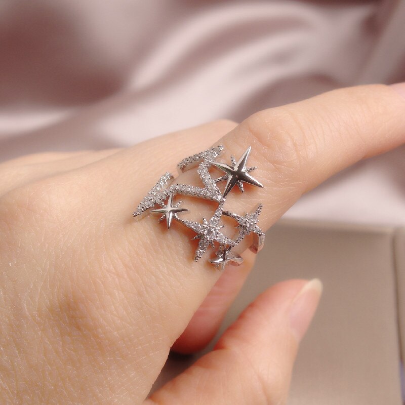 Crystal Stars Wrap Ring