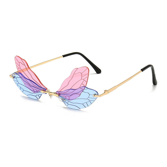 Rimless Dragonfly Wing Sunglasses