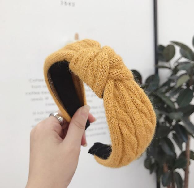 Wide Knitted Knot Headband