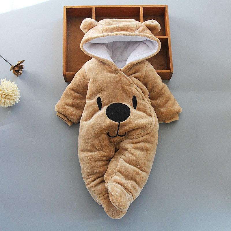 Thick Cotton Warm Baby Bear Footie Snowsuit