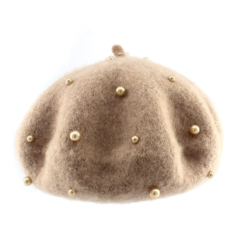 Kids Pearl Wool Beanie