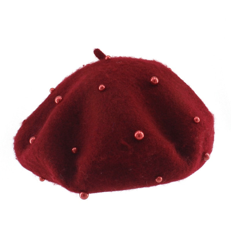 Kids Pearl Wool Beanie