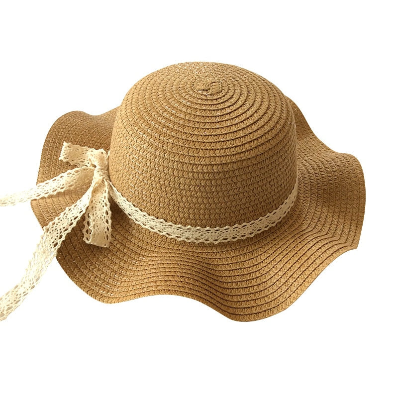 Lace Ribbon Children's Panama Hat