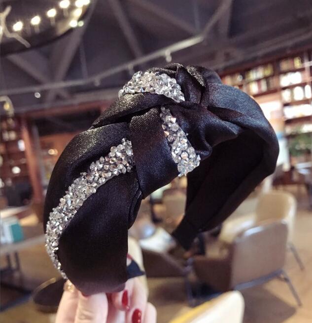 Wide Rhinestone Knot Headband