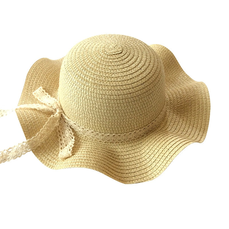 Lace Ribbon Children's Panama Hat