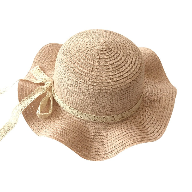 Lace Ribbon Children's Panama Hat