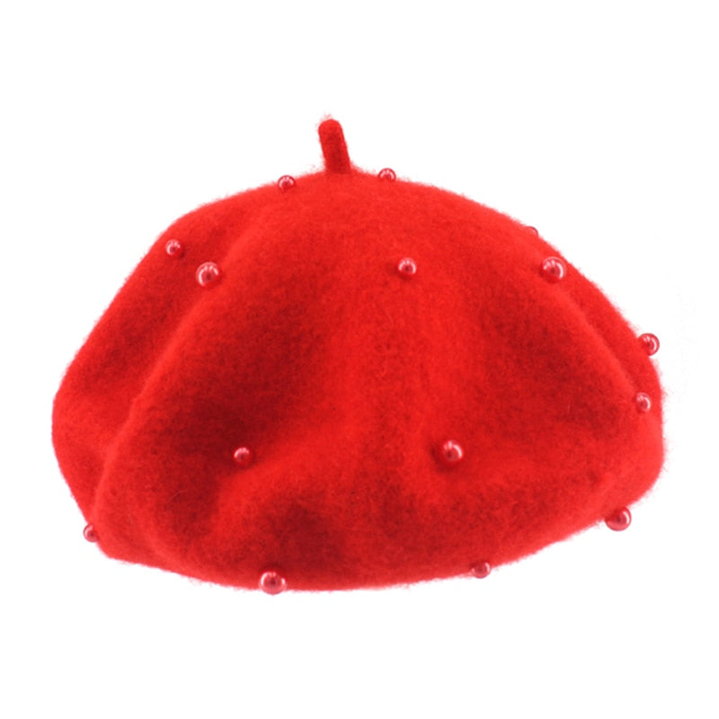 Kids Pearl Wool Beanie