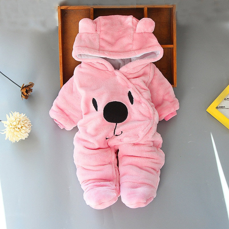 Thick Cotton Warm Baby Bear Footie Snowsuit