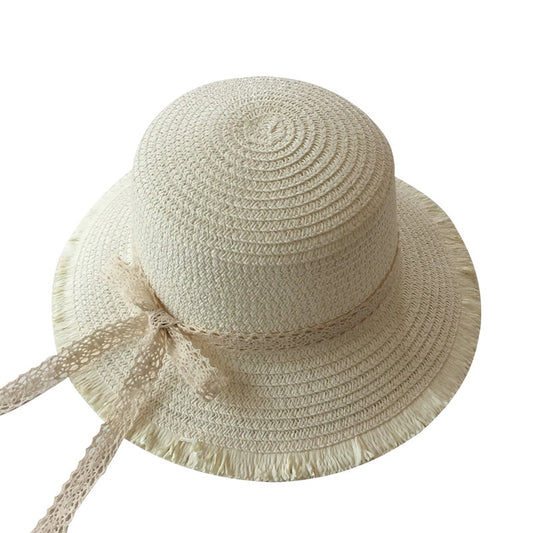 Lace Ribbon Children's Panama Hat