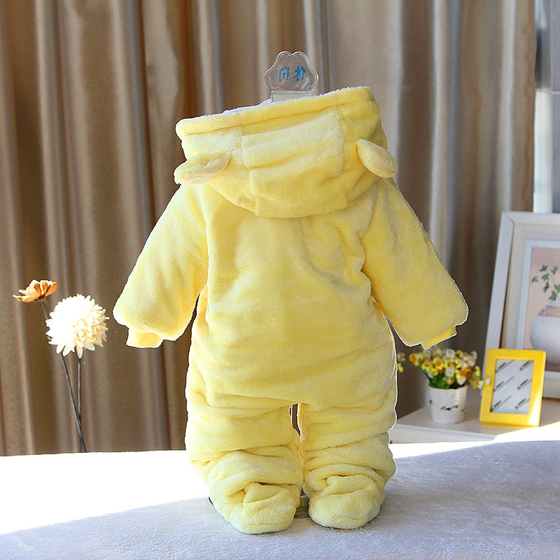 Thick Cotton Warm Baby Bear Footie Snowsuit