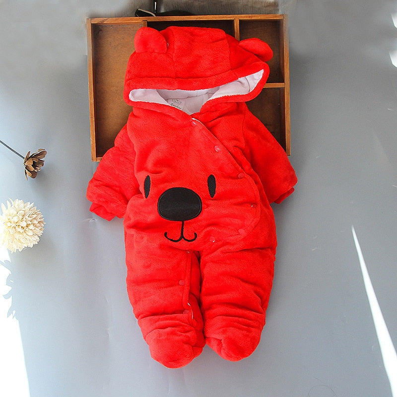 Thick Cotton Warm Baby Bear Footie Snowsuit