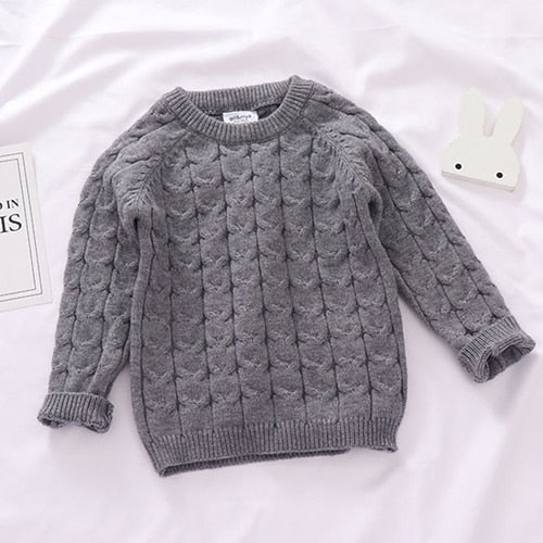 Knitted Pullover Cashmere Sweater w/ Leggings Baby Outfit Set