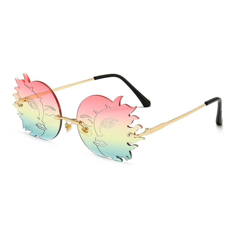 Rimless Sun And Moon Sunglasses