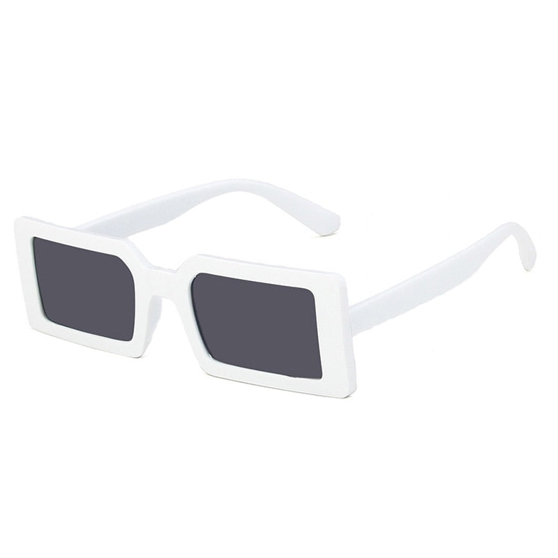 Retro Fluorescent Rectangle Sunglasses