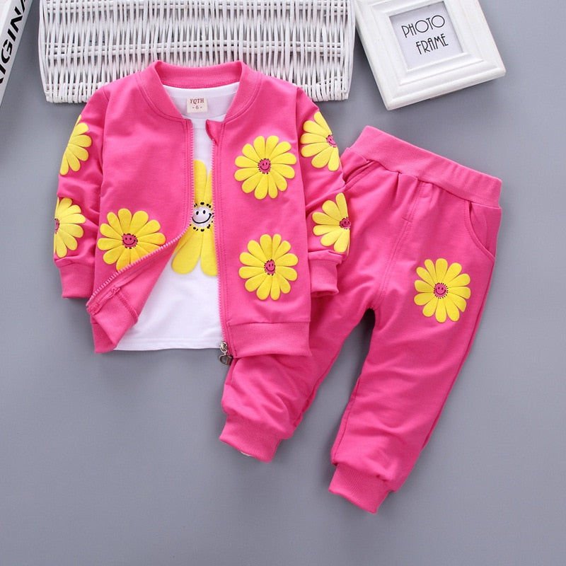 2pcs Printed Cotton Sweater Baby Tracksuit Set