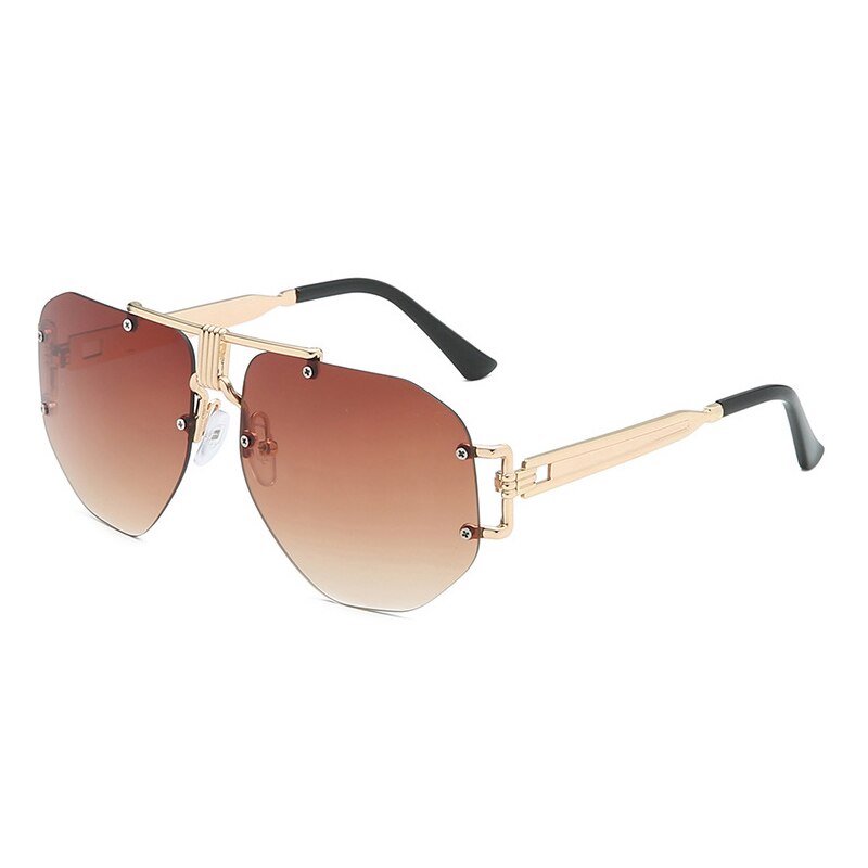 Rimless Retro Frame Sunglasses