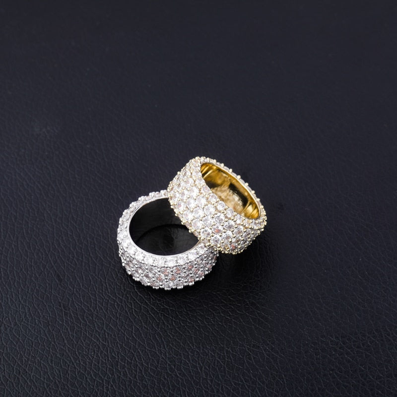 Iced Out Wide Rhinestone Ring