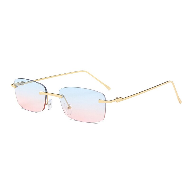 Small Rectangle Rimless Sunglasses