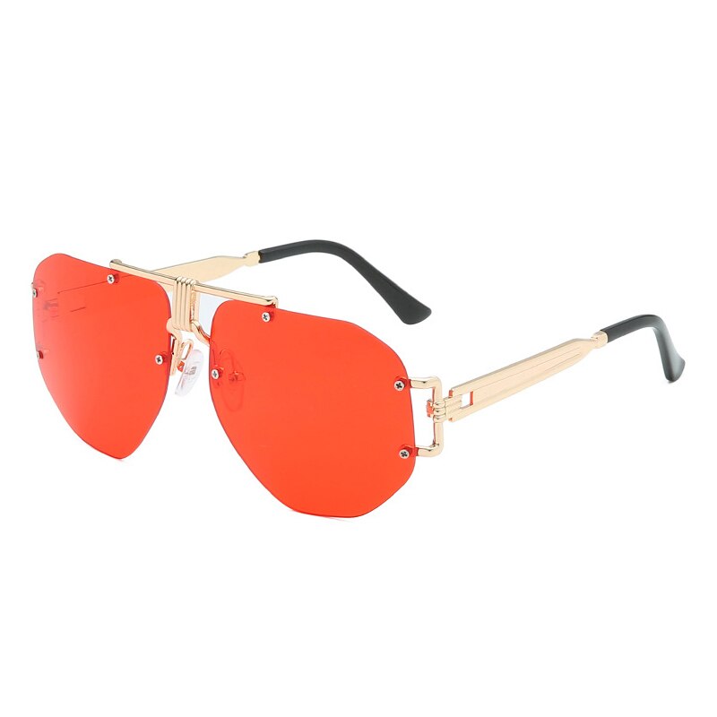 Rimless Retro Frame Sunglasses