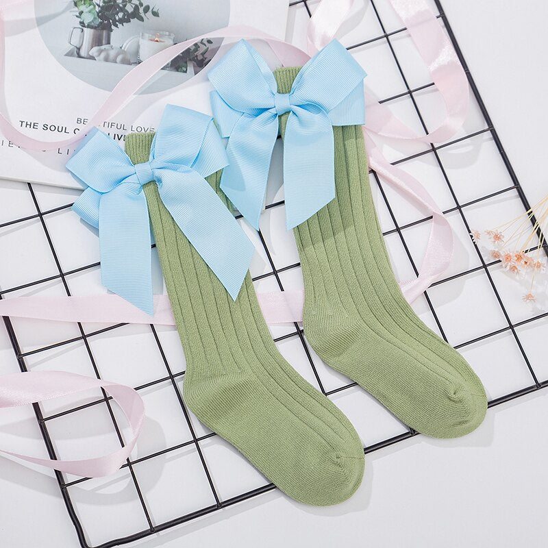 Knee High Oversized Bow Baby Socks