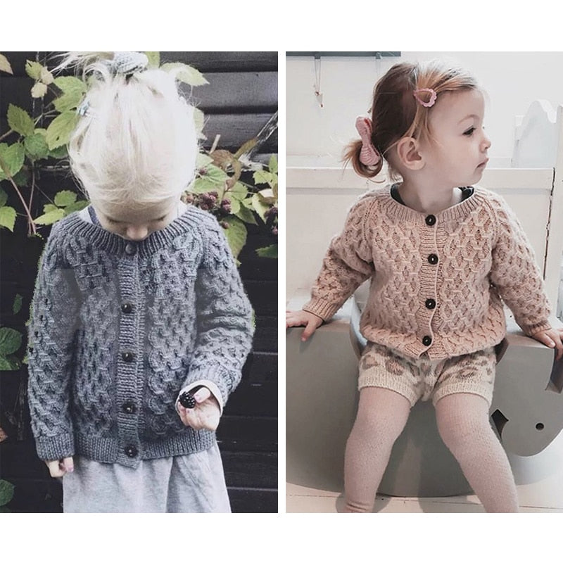 Knitted Button Up Children's Cardigan