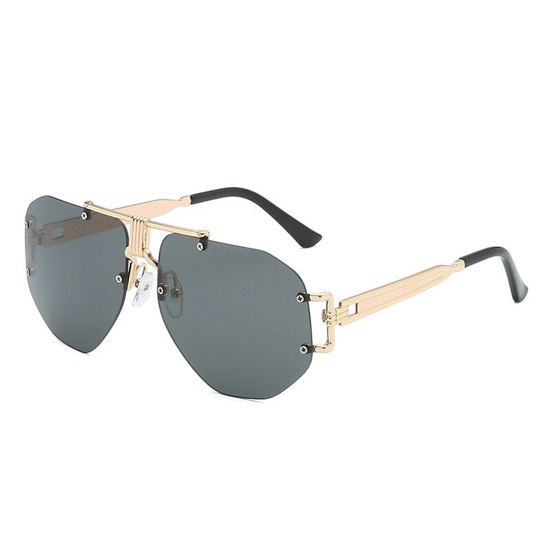 Rimless Retro Frame Sunglasses