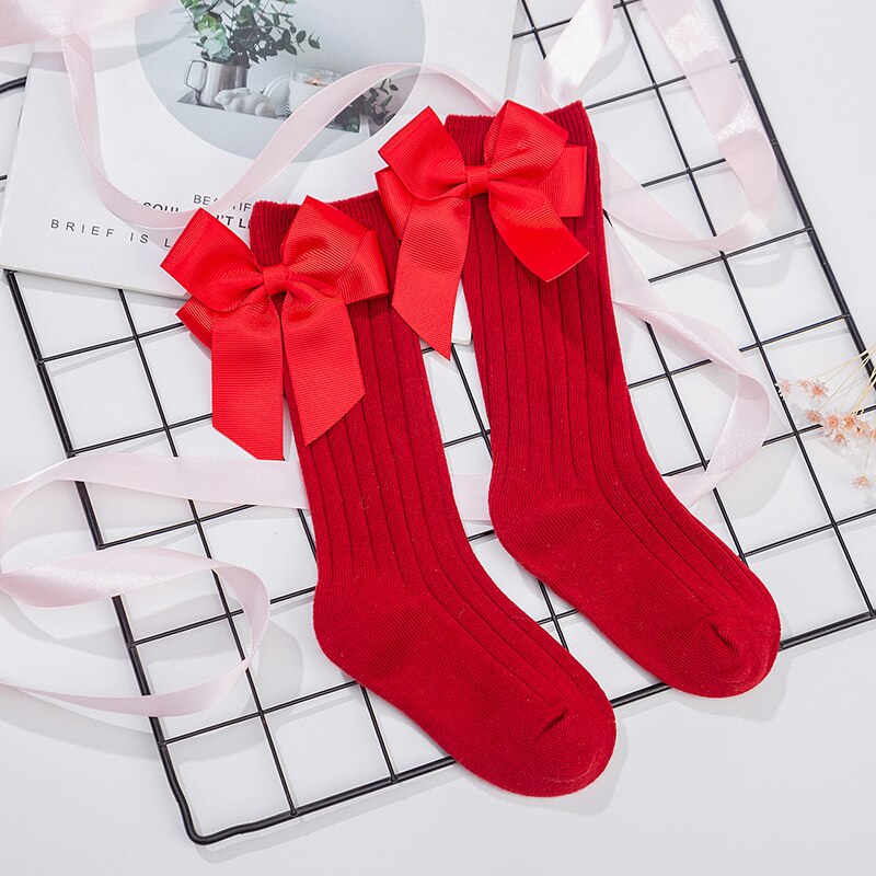 Knee High Oversized Bow Baby Socks