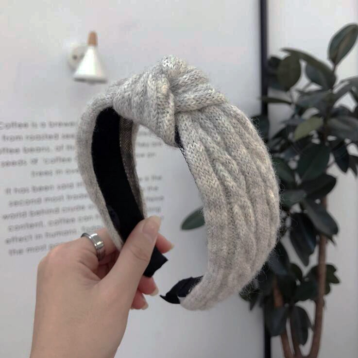 Wide Knitted Knot Headband