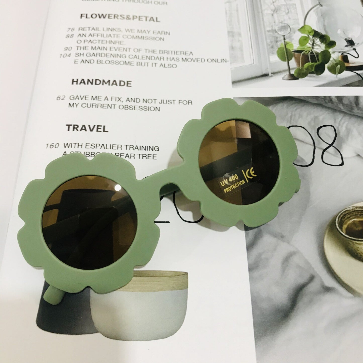 Vintage Round Flower Sunglasses