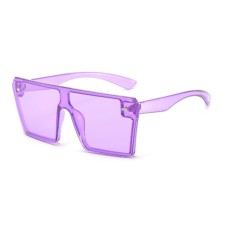 Oversized Flat Top Square Sunglasses