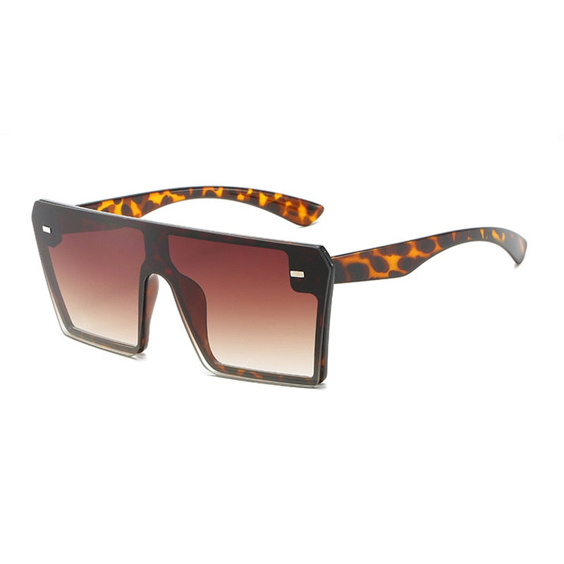 Oversized Flat Top Square Sunglasses