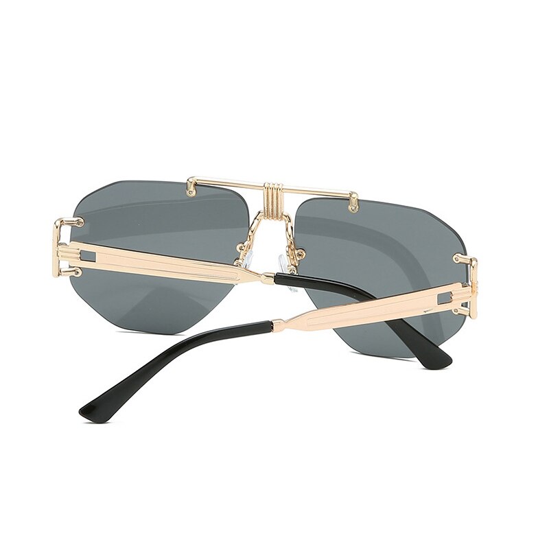 Rimless Retro Frame Sunglasses