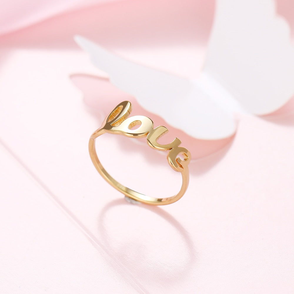 Stainless Steel Love Ring