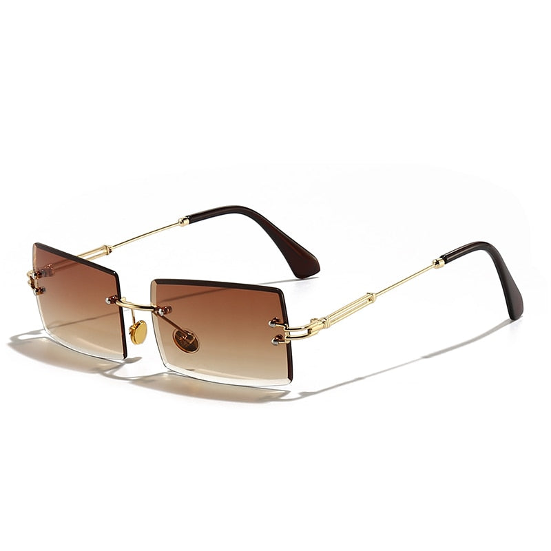 Rimless Rectangle Sunglasses