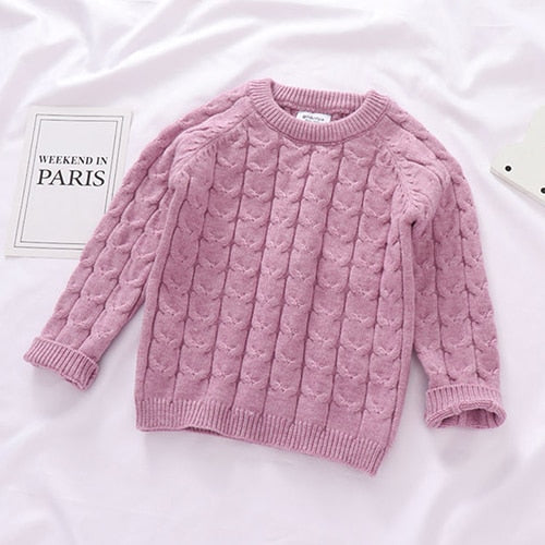 Knitted Pullover Cashmere Sweater w/ Leggings Baby Outfit Set