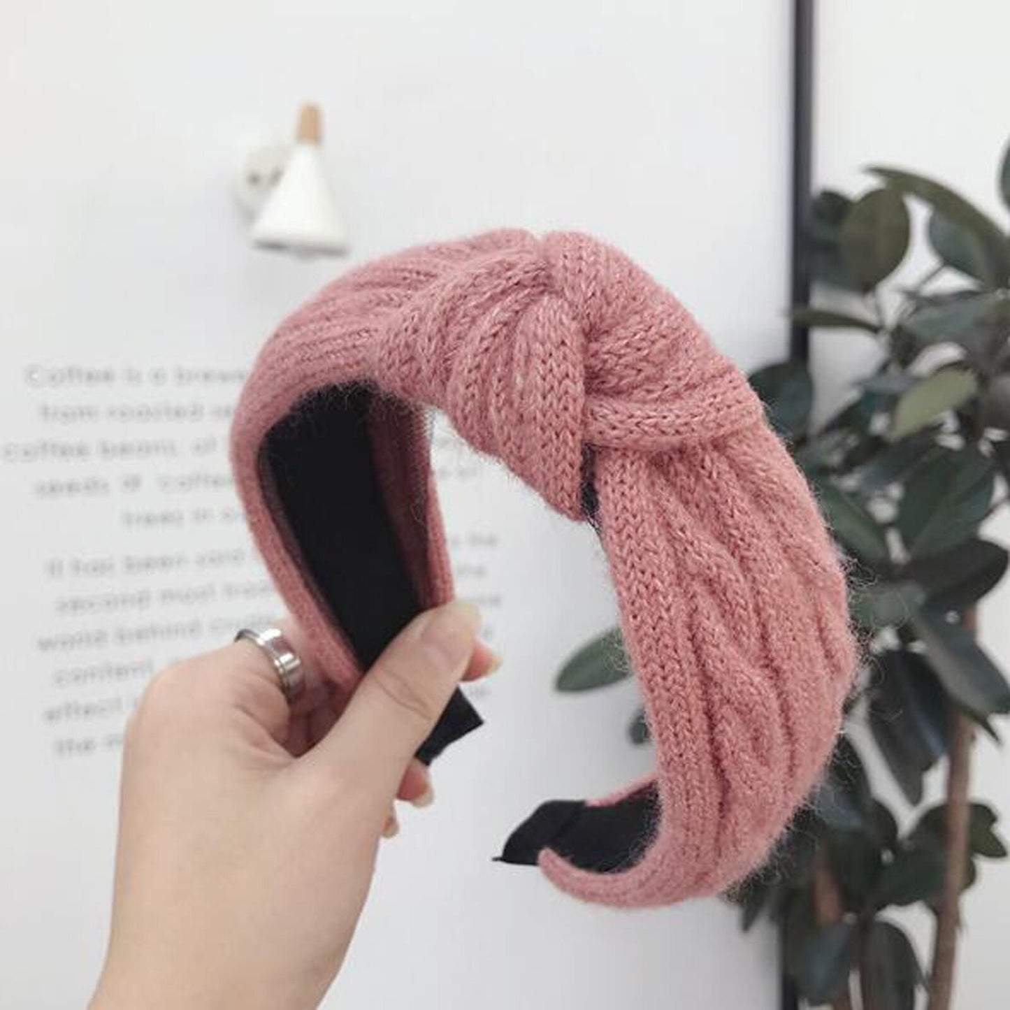 Wide Knitted Knot Headband