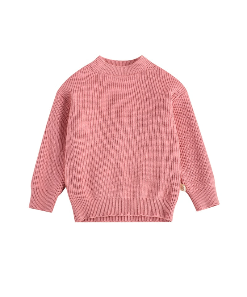 Long Sleeve Soft Knitted Toddler Sweatshirt