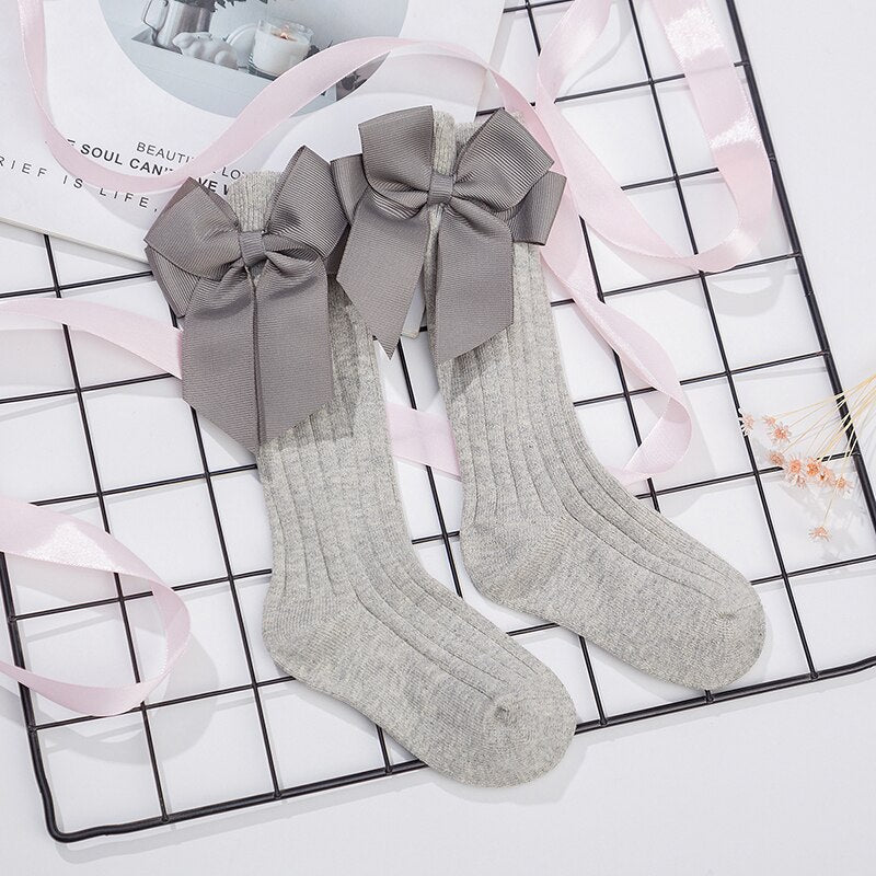 Knee High Oversized Bow Baby Socks