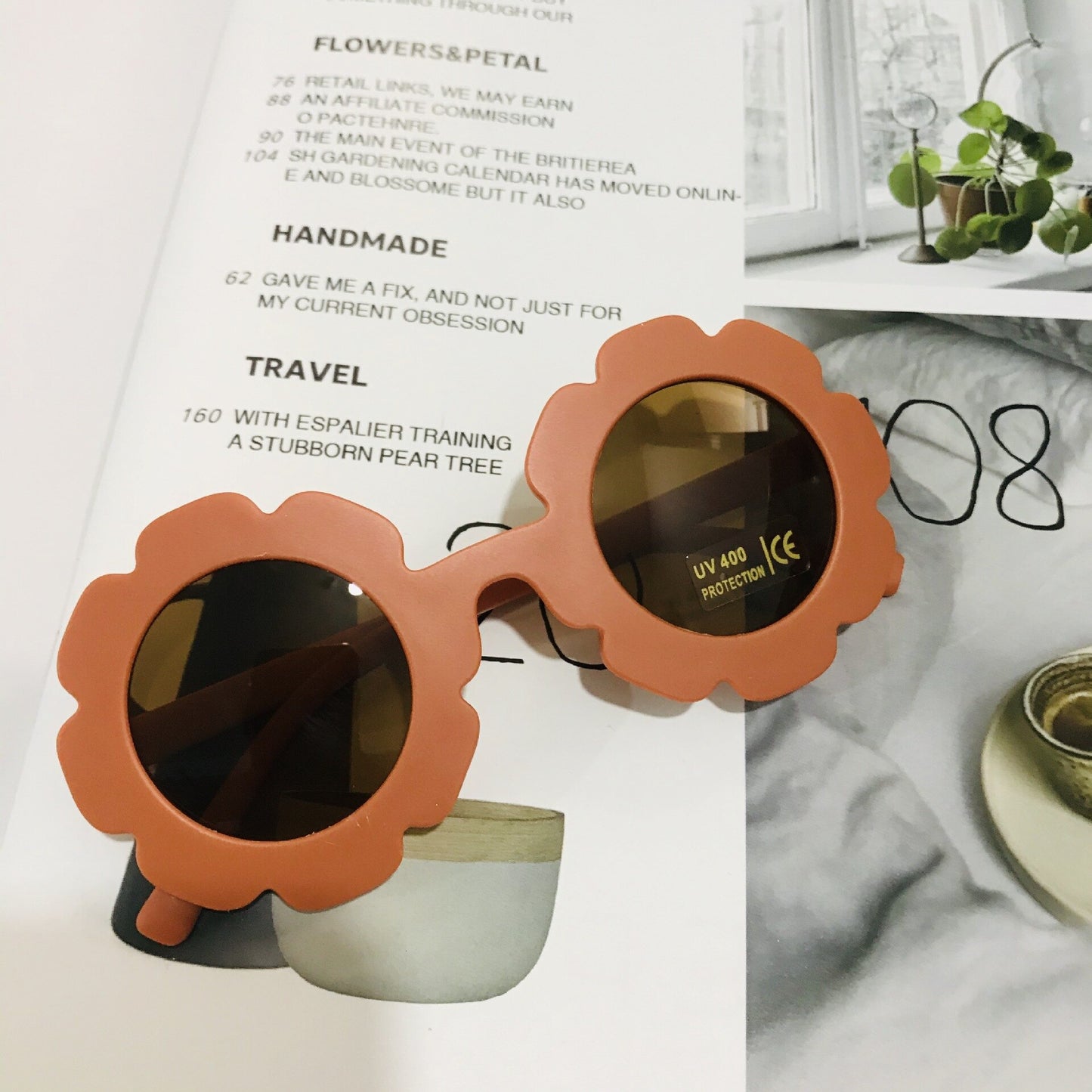 Vintage Round Flower Sunglasses