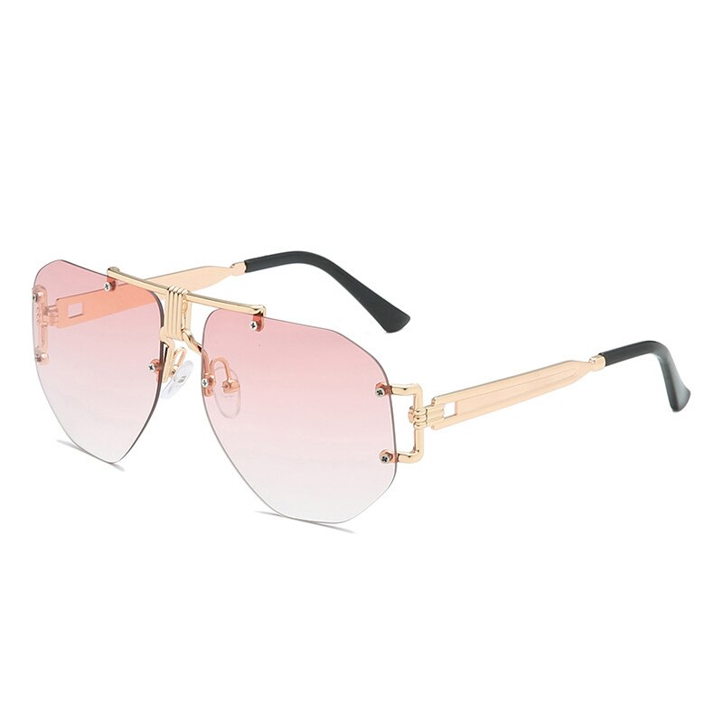 Rimless Retro Frame Sunglasses