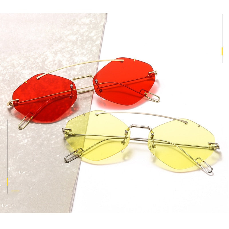 Rimless Polygon Sunglasses