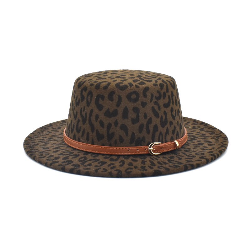 Leopard Felt Fedora