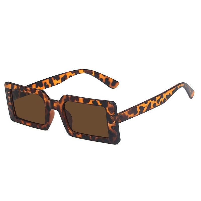 Retro Fluorescent Rectangle Sunglasses