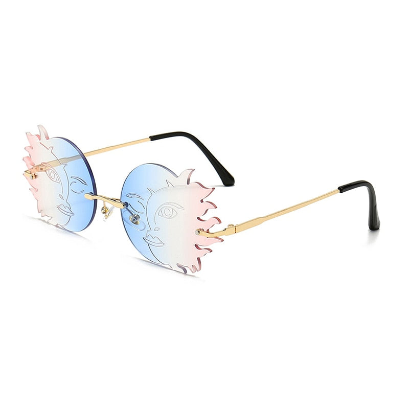 Rimless Sun And Moon Sunglasses