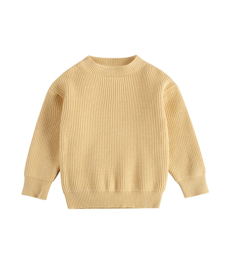 Long Sleeve Soft Knitted Toddler Sweatshirt